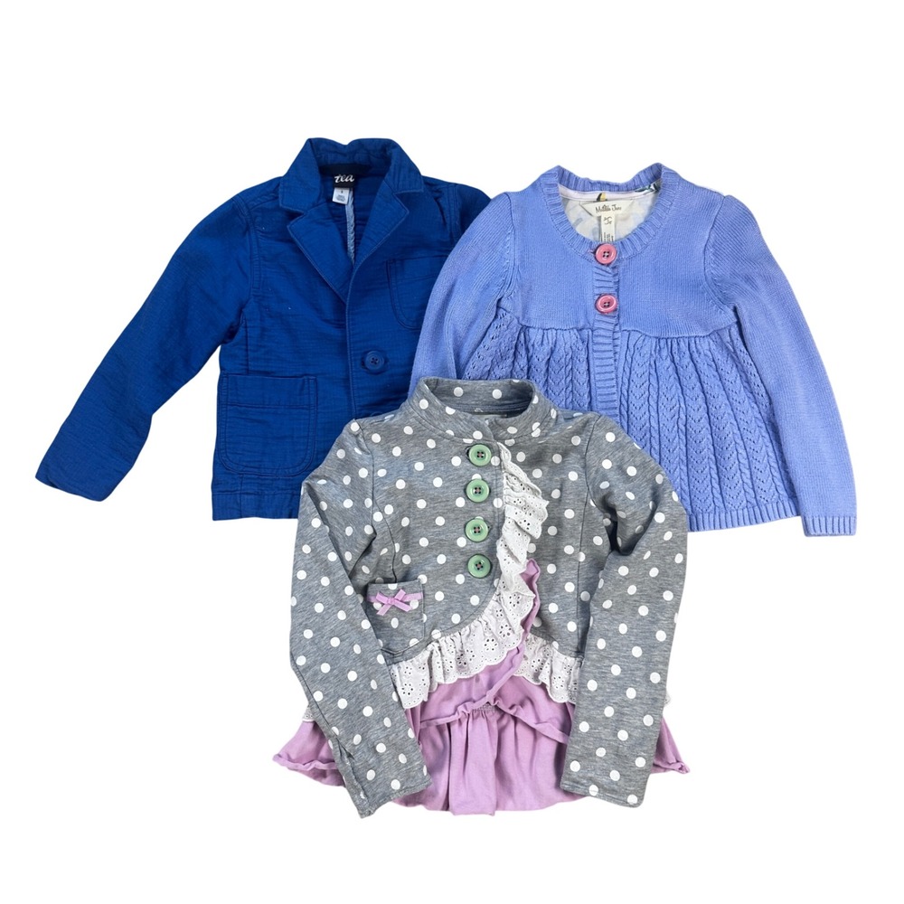 Tea Collection Matilda Jane Kids Jacket Bundle Blazer Cardigan Ruffle Size 2 2T